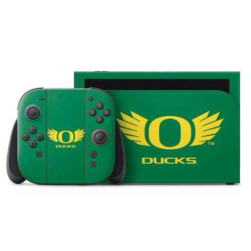 University of Oregon Ducks Green Nintendo Switch 2 (2025) with Joy-Con Skin